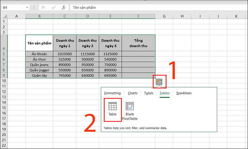 HƯỚNG DẪN ĐẶT CÔNG THỨC MẶC ĐỊNH CHO 1 CỘT VÀ TỰ ĐỘNG TÍNH TỔNG TRONG EXCEL