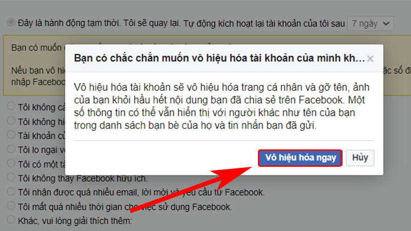 HƯỚNG DẪN KHÓA TÀI KHOẢN FACEBOOK TẠM THỜI HOẶC VĨNH VIỄN