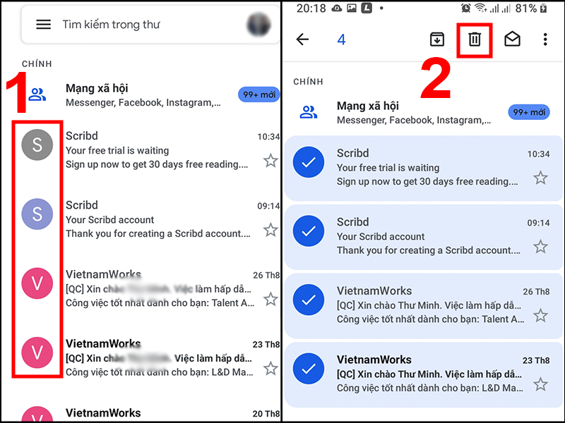 HƯỚNG DẪN XOÁ THƯ TRÊN GMAIL ĐƠN GIẢN NHẤT