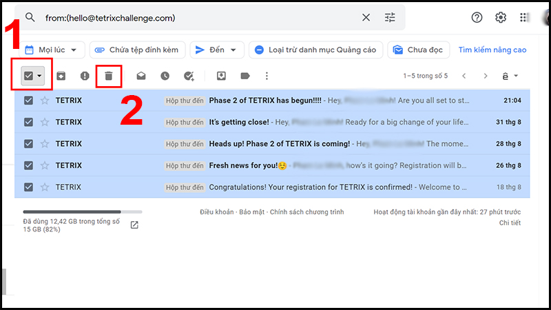 HƯỚNG DẪN XOÁ THƯ TRÊN GMAIL ĐƠN GIẢN NHẤT