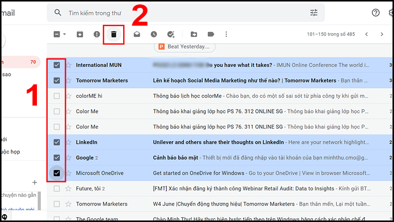 HƯỚNG DẪN XOÁ THƯ TRÊN GMAIL ĐƠN GIẢN NHẤT