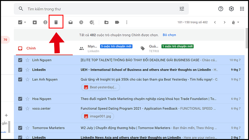 HƯỚNG DẪN XOÁ THƯ TRÊN GMAIL ĐƠN GIẢN NHẤT