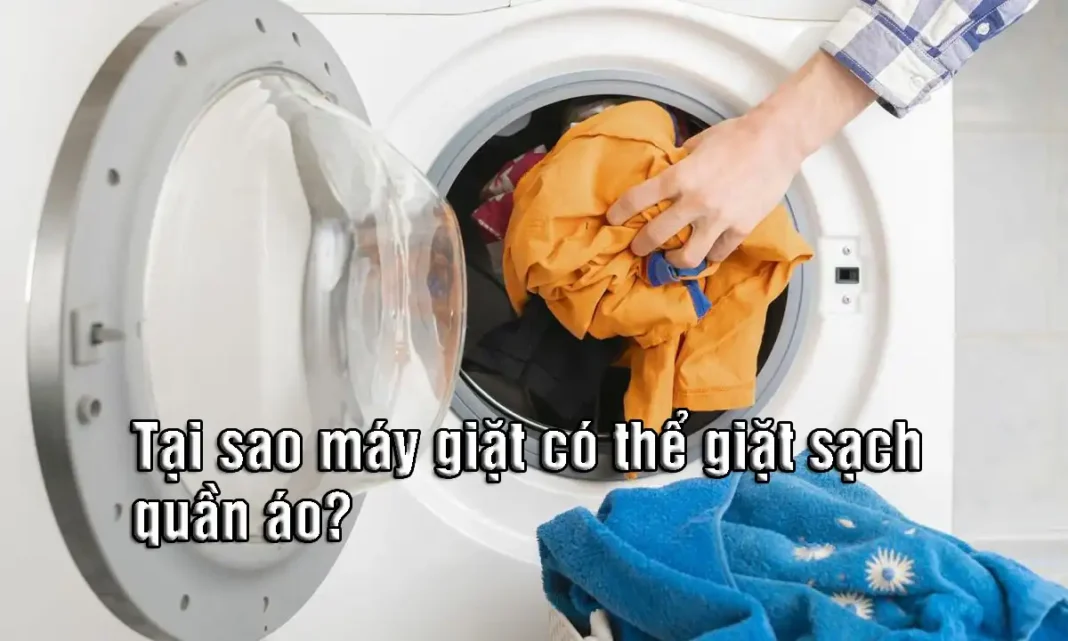 Tại sao máy giặt có thể giặt sạch quần áo?