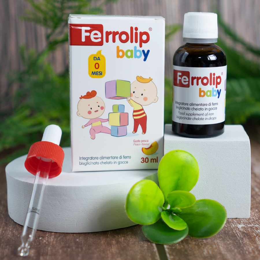 Sắt Ferrolip Baby  hỗ trợ bổ sung sắt cho trẻ. Ảnh: Công ty Dược Hunmed