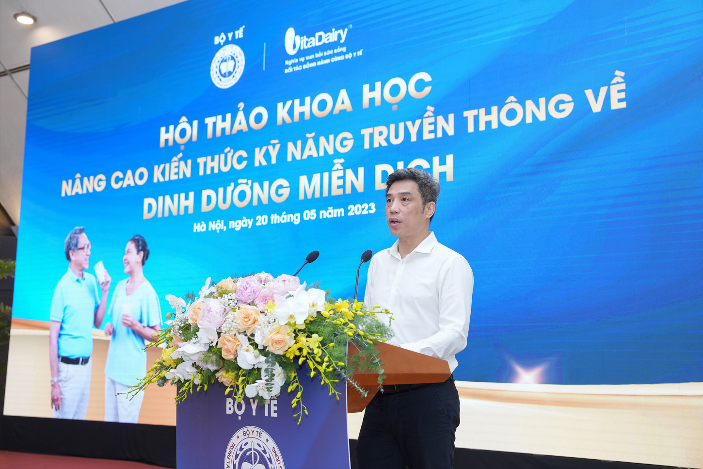 Ông Trịnh Ngọc Quang phát biểu tại hội thảo. Ảnh: VitaDairy