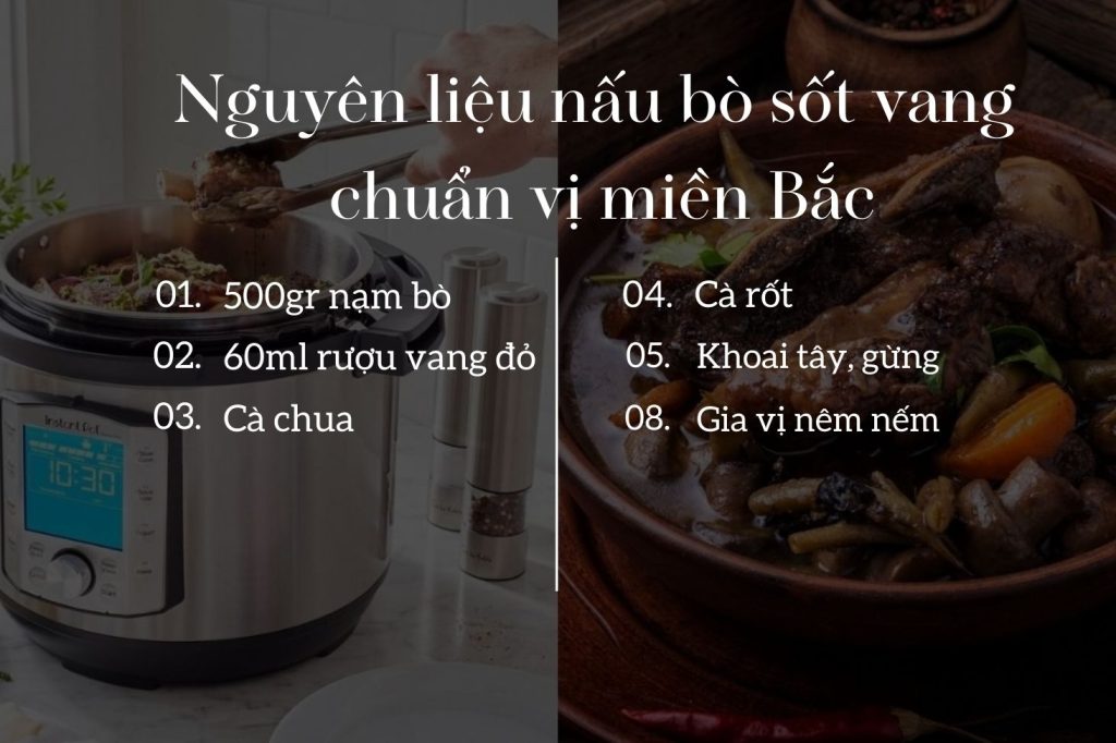 nấu bò sốt vang