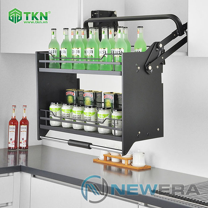 Giá nâng bát đĩa, đồ khô NewEra 2 tầng inox 304 – mã NE113.800 với tải trọng lên đến 12kg