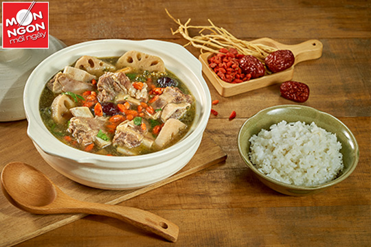 Canh sườn bò củ sen